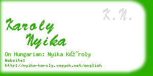 karoly nyika business card